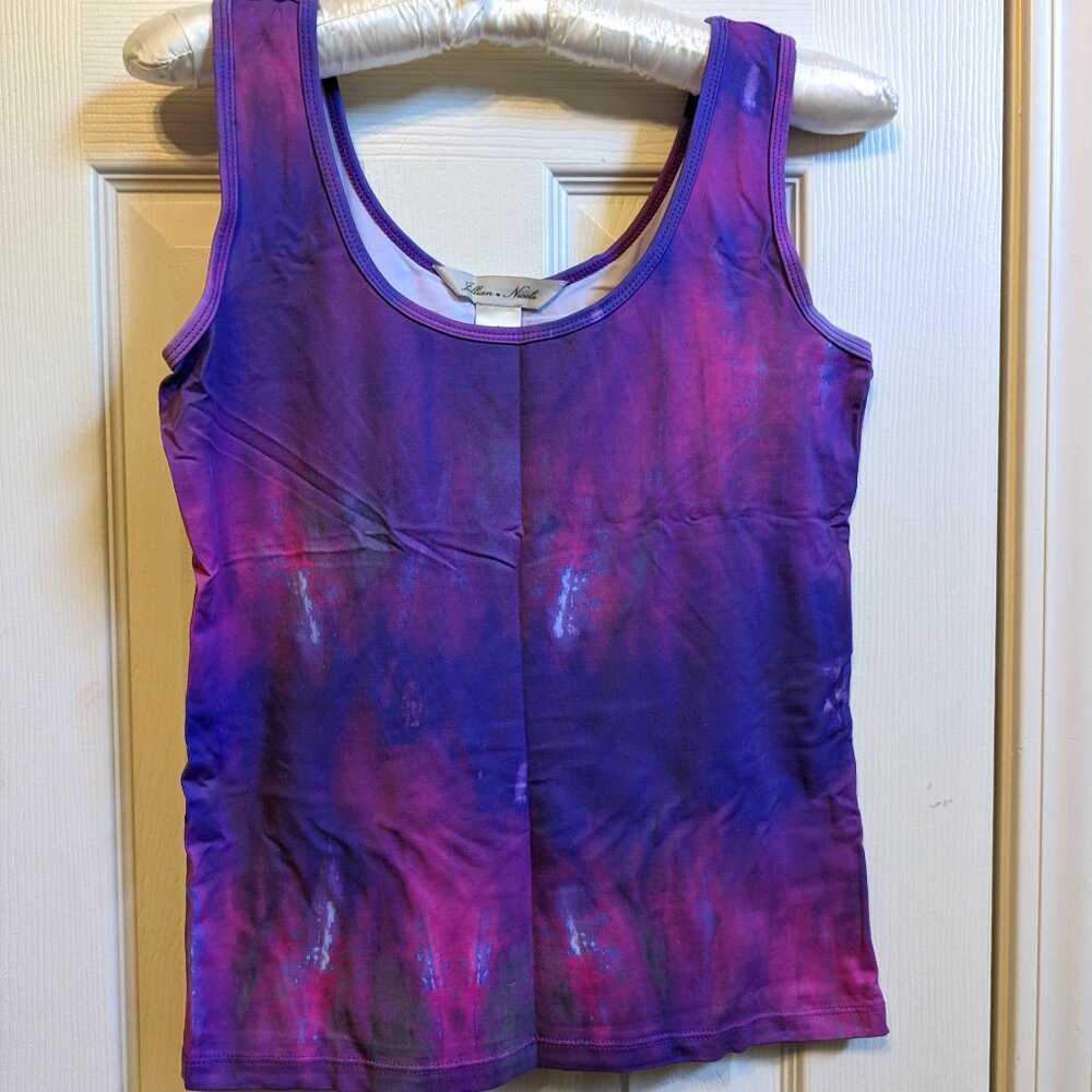 💗Lillian Nicole Tank Top Shirt Tie Dye Print Sleeveless